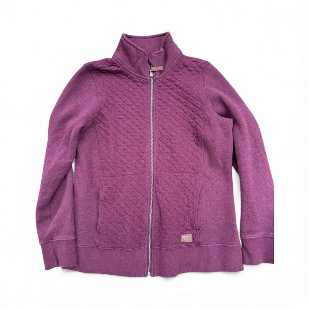 L.L. Bean quilted wine burgundy  Full-Zip Jacket size medium